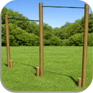 Jogo de Barras 2 Alturas em Eucalipto